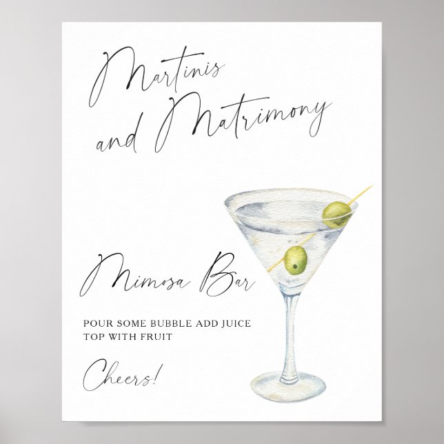Affiche Martini Bride douche Mimosa bar (Devant)