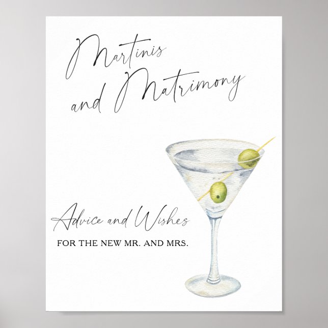 Affiche Martini - Conseils et voeux pour les jeunes mariés (Devant)
