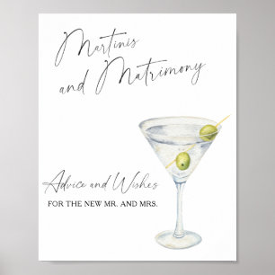 Affiche Martini - Conseils et Vœux pour les Nouveaux Marié
