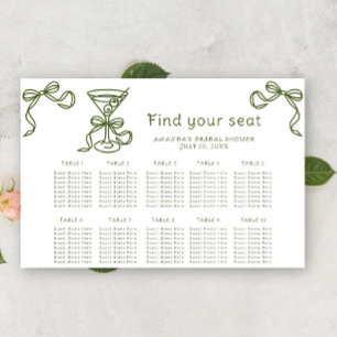 Affiche Martini et un nœud - Plan de table de mariage