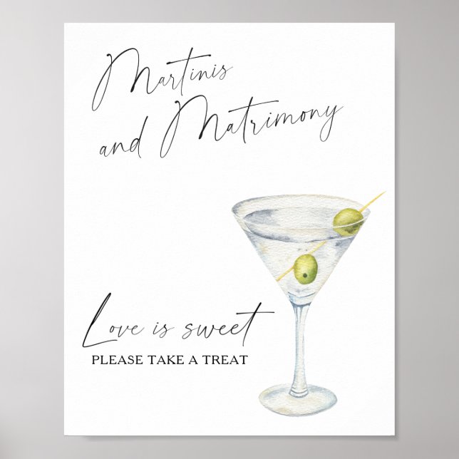 Affiche Martini nuptiale l'amour est doux prendre un régal (Devant)