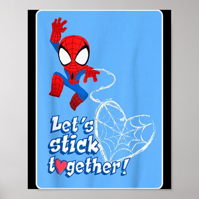 Affiche Marvel Spider-man Lets Stick Together Valentine Ca (Devant)