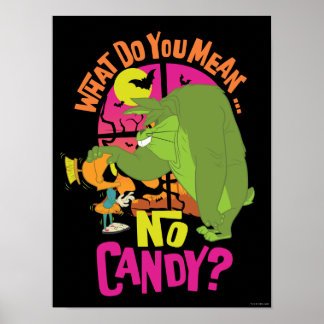 Affiche MARVIN LE MARTIEN™ & BUGS BUNNY™ "Pas de bonbons"