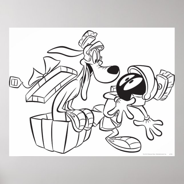 Affiche MARVIN LE MARTIEN™ et surprise cadeau K-9 (Devant)