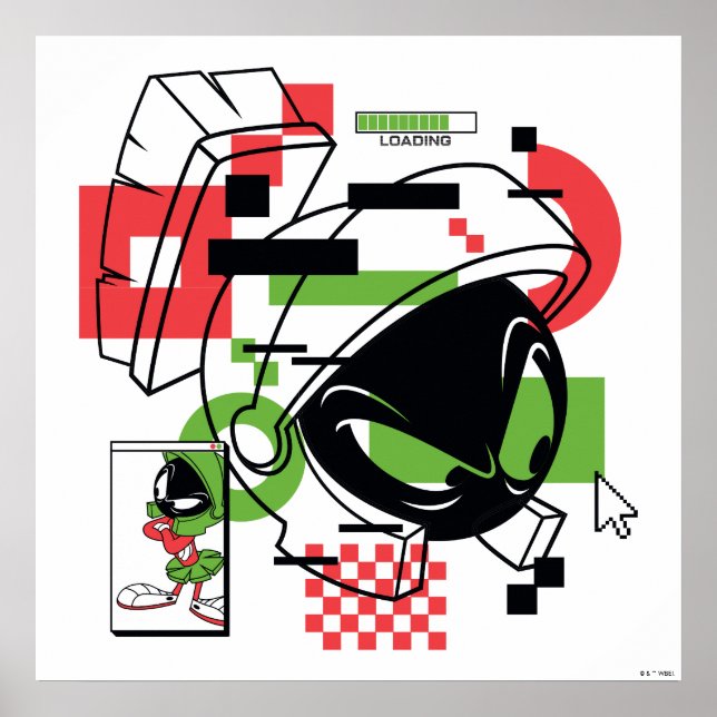 Affiche MARVIN THE MARTIAN™ Glitch (Devant)