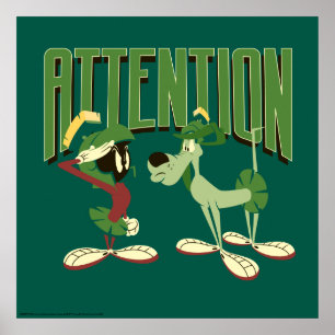 Affiche MARVIN THE MARTIAN™ & K-9 "Attention"