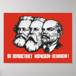 Affiche Marx - Engels - Lénine - Propagande soviétique