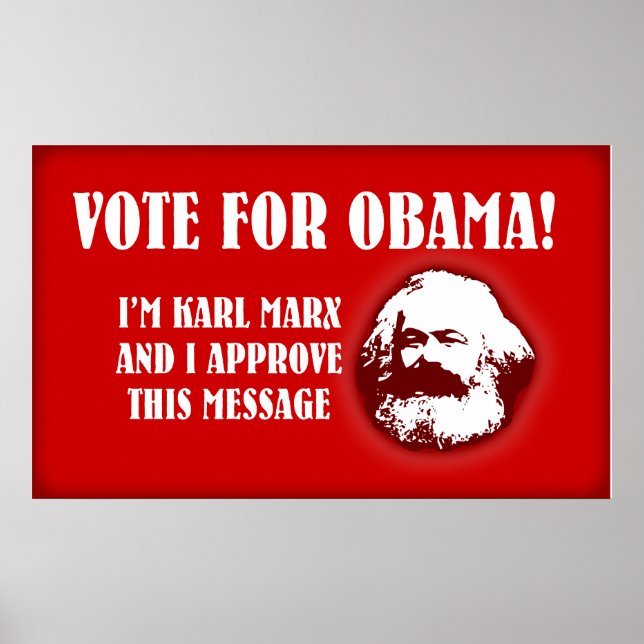 Affiche Marx pour Obama (Devant)