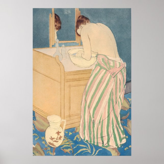 Affiche Mary Cassatt - Femme au bain (Devant)