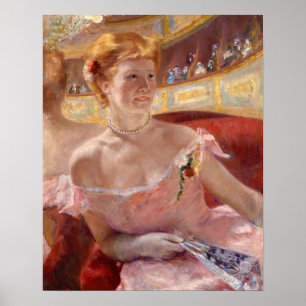 Affiche Mary Cassatt - Femme au collier de perles dans une