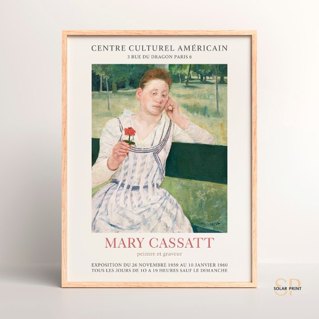 Affiche Mary Cassatt Femme avec Red Zinnia Art Print (Créateur téléchargé)