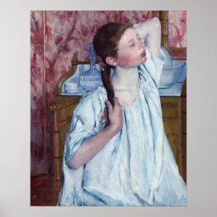 Affiche Mary Cassatt - Jeune fille arrangeant ses cheveux