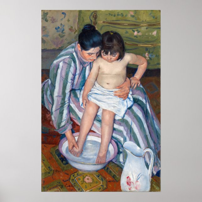 Affiche Mary Cassatt - Le bain de l'enfant / Le bain (Devant)