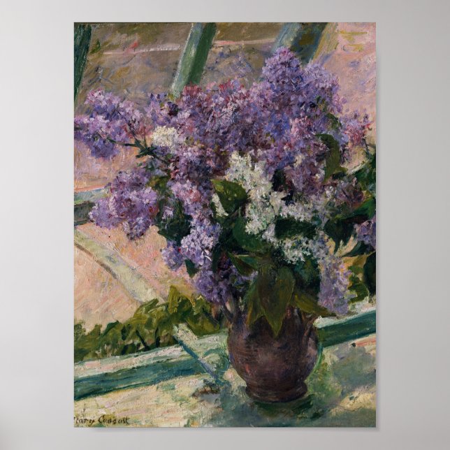 Affiche Mary Cassatt - Lilacs Dans Une Fenêtre (Devant)