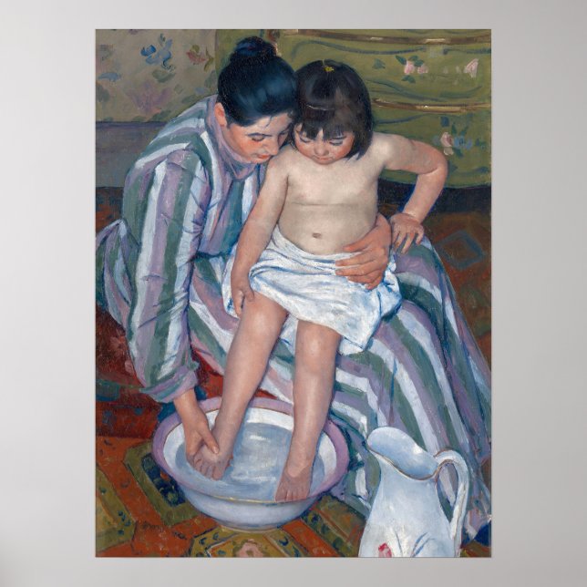 Affiche Mary Cassatt The Bath Motherhood Fine Art (Devant)