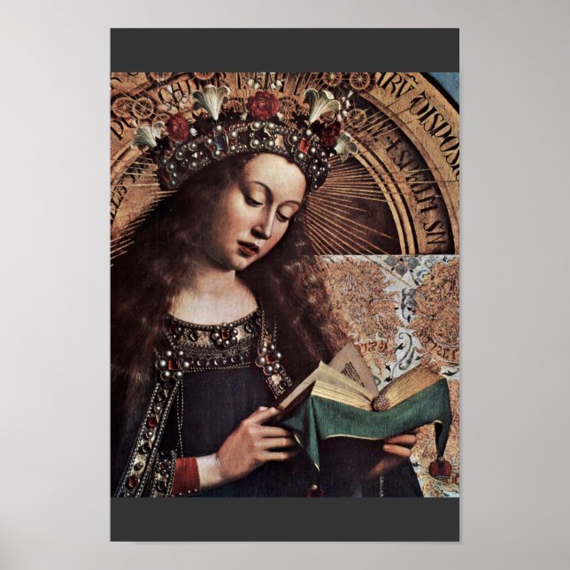 Affiche Mary Enthroned Détail Par Eyck Hubert Van (Best Qu (Devant)
