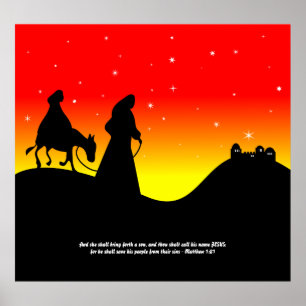 Affiche Mary & Joseph, Bible Scripture Verse