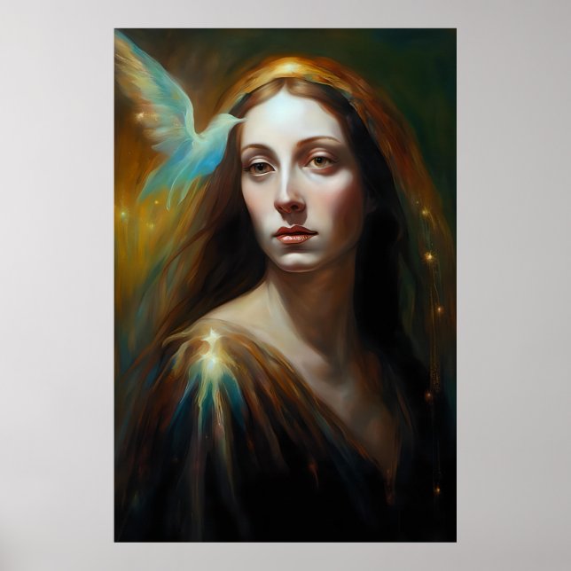 Affiche Mary Magdalene et un oiseau magnifique (Devant)