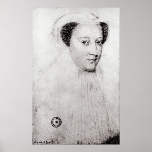 Affiche Mary, reine des Ecossais dans le deuil blanc, 1560