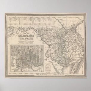 Affiche Maryland and Delaware