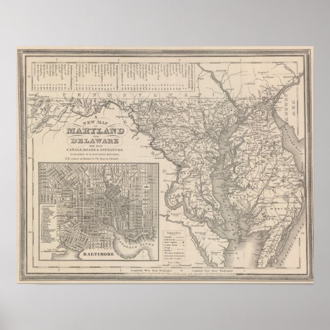 Affiche Maryland and Delaware (Devant)