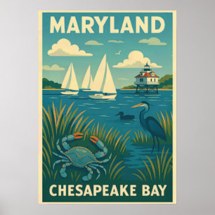 Affiche Maryland Chesapeake Bay V01