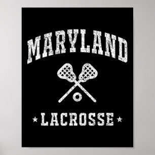 Affiche Maryland Lacrosse Vintage Gameday Retro Lacrosse L