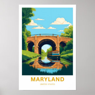 Affiche Maryland United States Travel Print