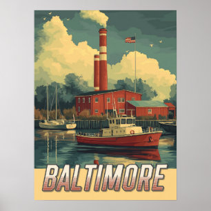 Affiche Maryland vintage Baltimore