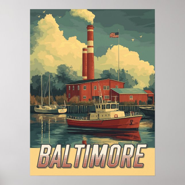 Affiche Maryland vintage Baltimore (Devant)