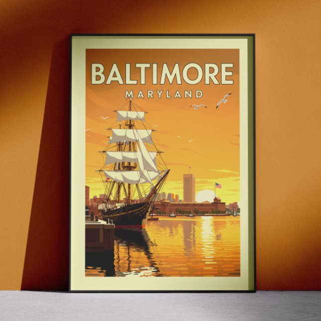 Affiche Maryland vintage Baltimore (Créateur téléchargé)