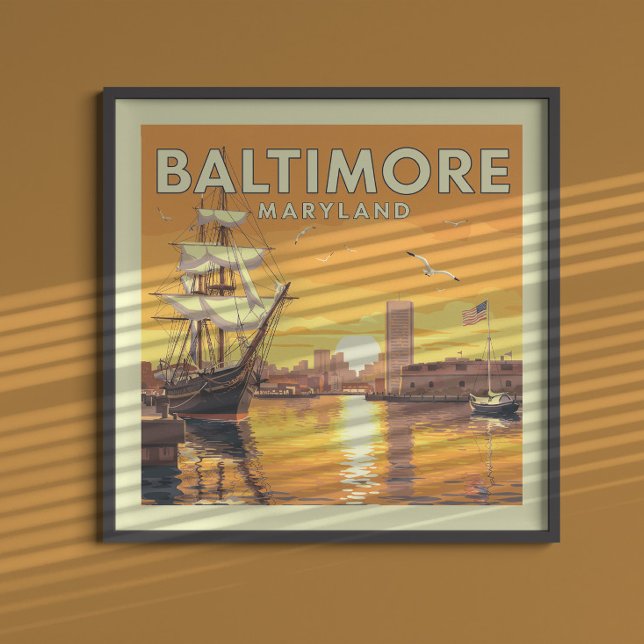Affiche Maryland vintage Baltimore (Créateur téléchargé)
