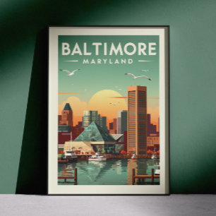 Affiche Maryland vintage Baltimore