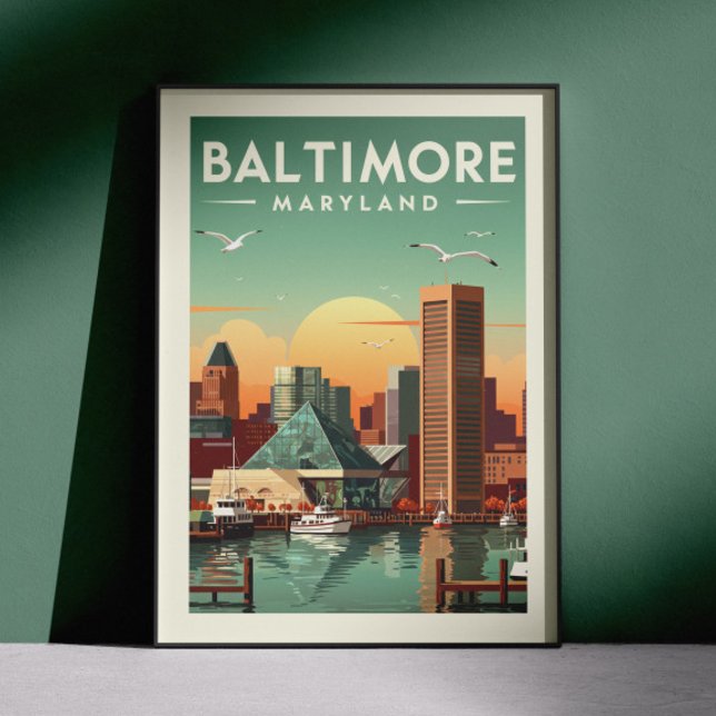 Affiche Maryland vintage Baltimore (Créateur téléchargé)