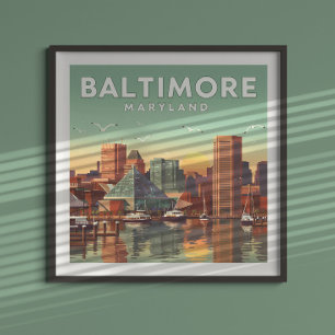 Affiche Maryland vintage Baltimore