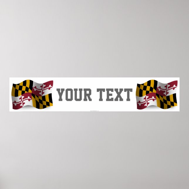 Affiche Maryland Waving Flag Banner (Devant)