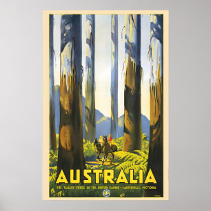 Affiche Marysville Victoria Australie Voyage Ancien