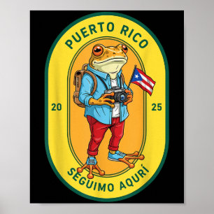 Affiche Más Fotos Porto Rico Drapeau Ricain Sapo Concho