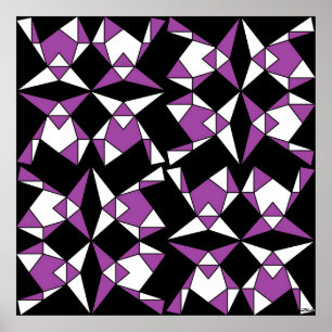 Affiche Mascarade de Triangle Abstrait