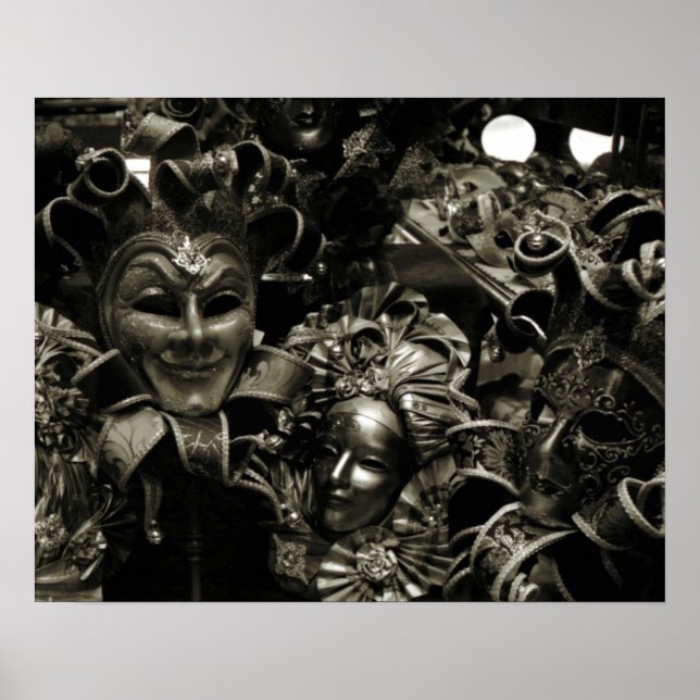 Affiche Mascarade gothique foncé Mascarade Masques noir (Devant)