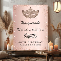 Mascarade rose or parties scintillant masque bienv