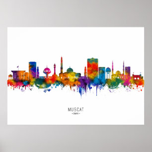 Affiche Mascat Oman Skyline