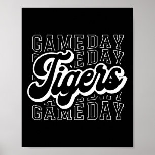 Affiche Mascotte des sports des Tigres - Pour le football