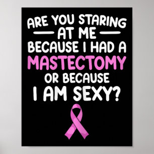 Affiche Masectomie de survivant du cancer du sein drôle