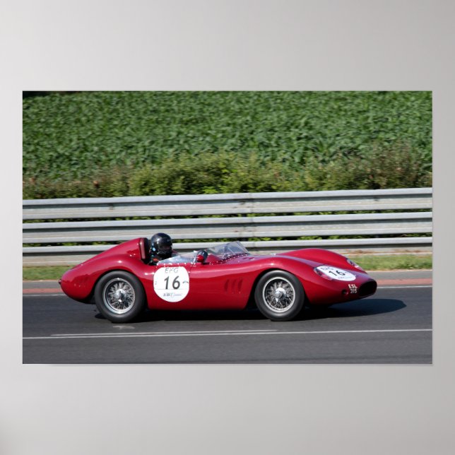 Affiche Maserati 250 S Le Mans Classic (Devant)