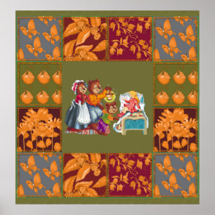 Affiche Masha et 3 ours de conte de fées