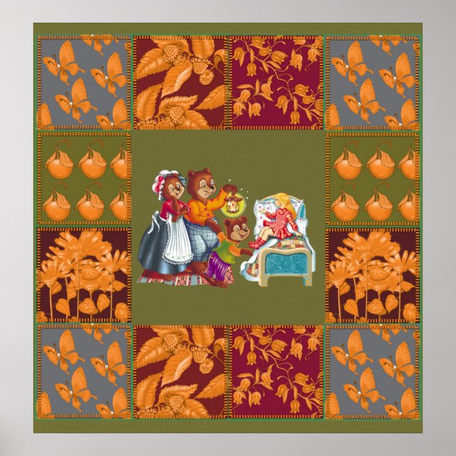 Affiche Masha et 3 ours de conte de fées (Devant)