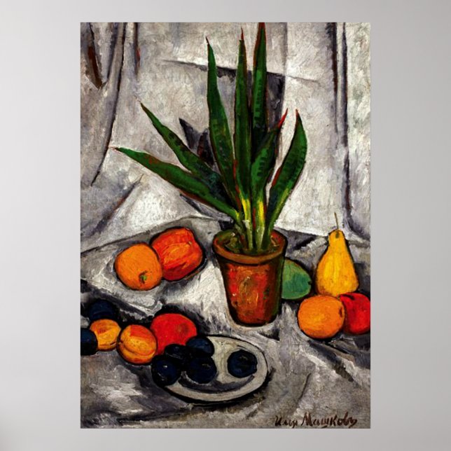 Affiche Mashkov - Vie morte avec Plantes et fruits (Devant)
