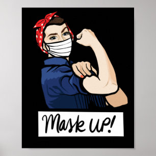 Affiche Mask UP Rosie the Riveter