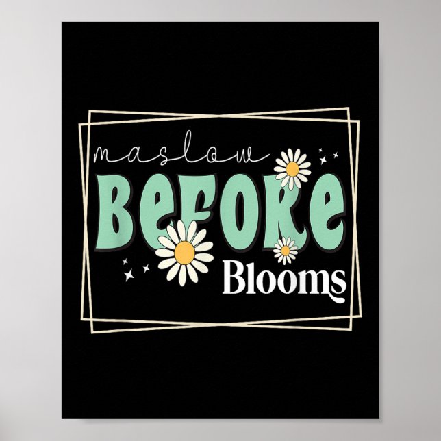 Affiche Maslow Avant Bloom Comportement Thérapiste Autisme (Devant)